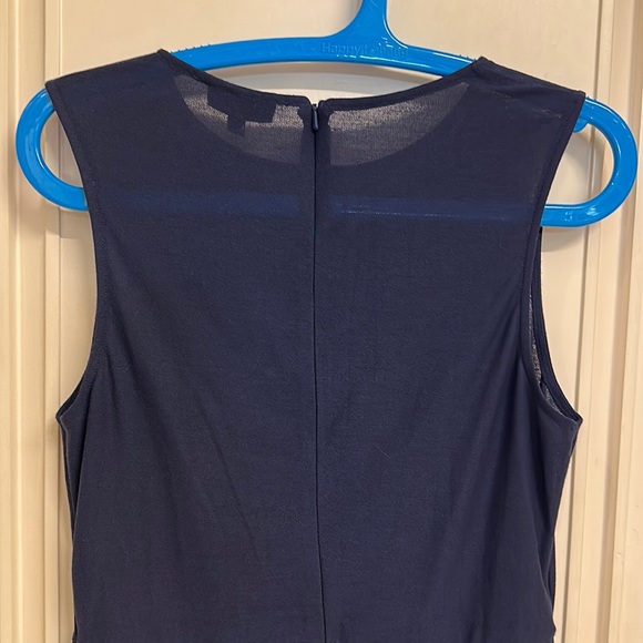 NWOT Topshop Asymmetrical Hemline , sleeveless dress with slip & back zip!UK 12 - Picture 9 of 14